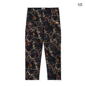 FELT men’s field cargo pants camo print loose fit streetwear skate Sz 34